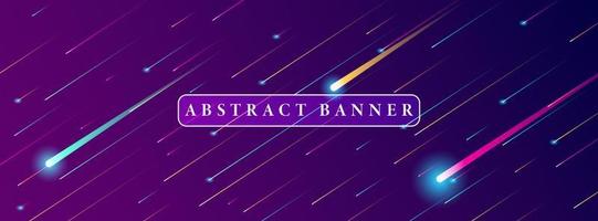 creative wide abstract banner created with simple geometric shapes vector