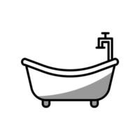 ilustración vectorial gráfico del icono de la bañera vector