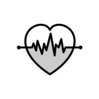 Illustration Vector graphic of heart pulse icon