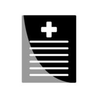 gráfico vectorial de ilustración del icono de informe médico vector