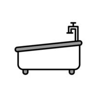 ilustración vectorial gráfico del icono de la bañera vector