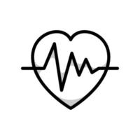 gráfico vectorial ilustrativo del icono del pulso cardíaco vector