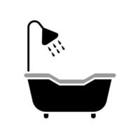 ilustración vectorial gráfico del icono de la bañera vector