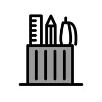 Illustration Vector graphic of pencil stand icon