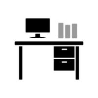 Illustration Vector graphic of office table icon