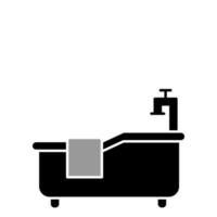 ilustración vectorial gráfico del icono de la bañera vector