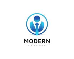 Modern Businessman Logo Design. Male Logo or Icon for Profile or Avatar vector