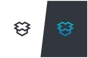 Cube Box Abstract Vector Logo Illustration Concept Design