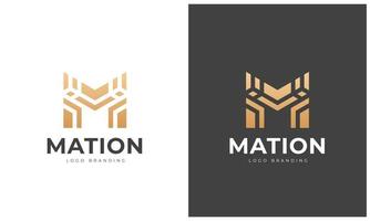 M Letter Abstract Monogram Vector Logo Concept Design. Modern, Elegant And Luxury Style