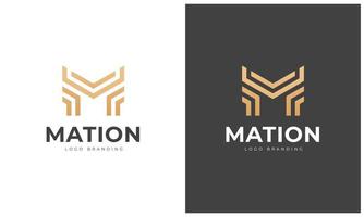 M Letter Abstract Monogram Vector Logo Concept Design. Modern, Elegant And Luxury Style