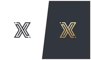 x letra resumen monograma vector logo concepto diseño moderno elegante y estilo de lujo