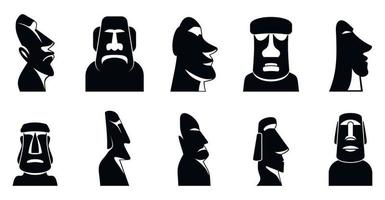 moai head famous landmark 16976473 Vector Art at Vecteezy