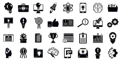 Modern innovation icons set, simple style vector