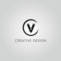 archivo de vector libre de diseño de logotipo de letra v,