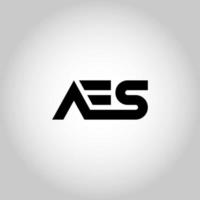 letter AES logo design free vector file.