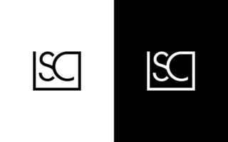 Archivo de vector libre de diseño de logotipo de letra sc.