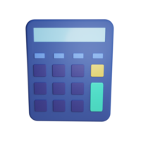 3d calculator object with transparent background png