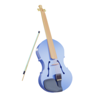 3d violin object with transparent background png