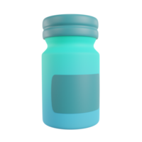 3D render vaccin fles object png