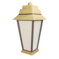 3d lantern object with transparent background png