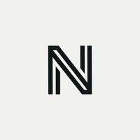 letter N logo design free vector file.