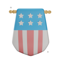 Emblema 3d usa con sfondo trasparente png