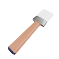 3D paint brush object with transparent background png