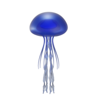 Ilustración de medusas 3d con fondo transparente