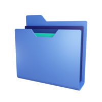 3d folder object with transparent background png