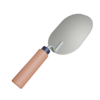 3D cement spoon object with transparent png