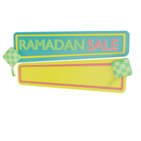 3d ramadan sale for mockup png