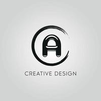 letra un archivo de vector libre de diseño de logotipo.