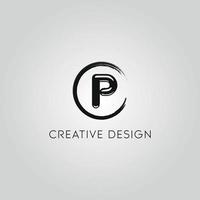 letter P logo design free vector file,