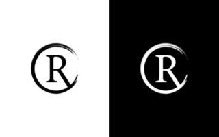 letter R logo design free vector file.