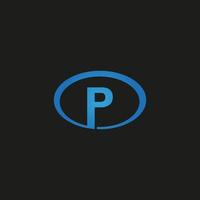 letter P logo design free vector file,