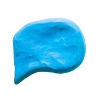 plasticine tekstballon op geïsoleerde achtergrond png