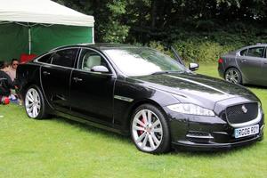 Oswestry in the UK in June 2022. A view of a Jaguar photo