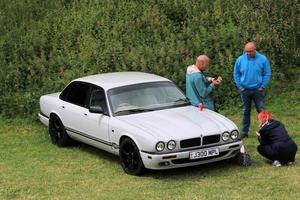 Oswestry in the UK in June 2022. A view of a Jaguar photo