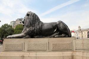 A view of Trafalgar Square in London photo