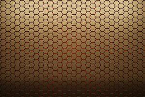 Futuristic gold hexagonal texture background. 3d rendering photo