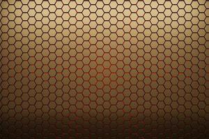 Futuristic gold hexagonal texture background. 3d rendering photo