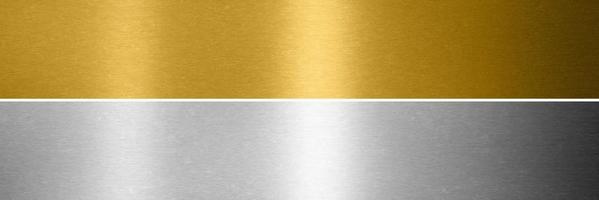 Gold, silver and bronze collection. Metal background. 3d rendering photo