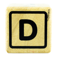 D text letters written on wooden cubes png