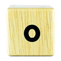 o lettres de texte écrites sur des cubes en bois png