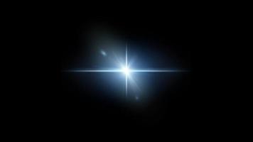Abstract blue center optical light lens flares rotation video