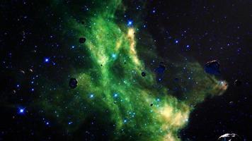 Galaxy space  exploration at Fish Head nebula video