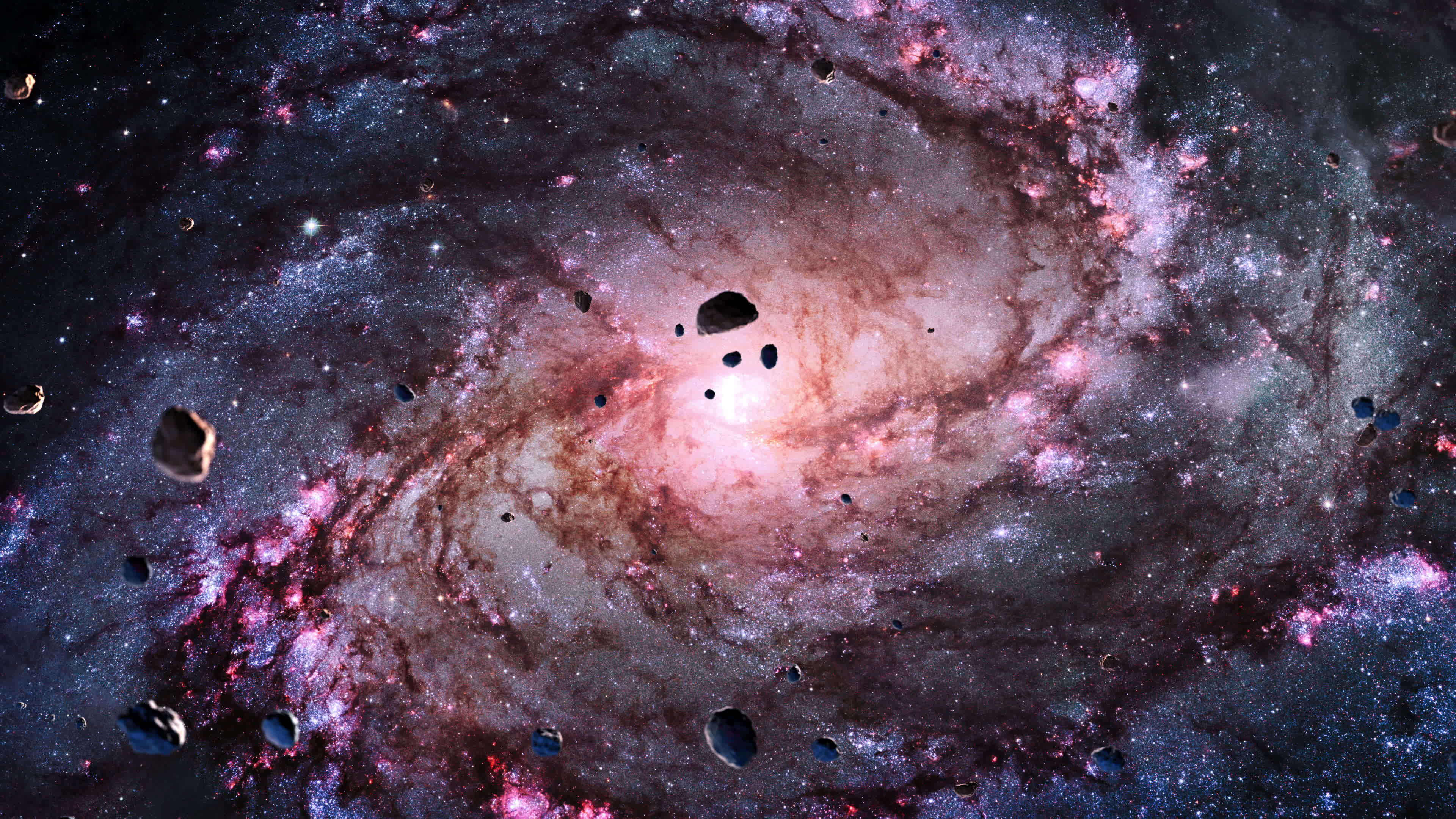 Galaxy exploration space rock scence at Galaxy M83 8844610 Stock Video at  Vecteezy