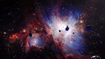 galaxie exploration espace rock scence à la nébuleuse d'orion video