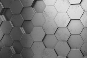 Futuristic and technological hexagonal background. 3d rendering photo