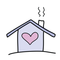 illustrazione di casa simpatico cartone animato png